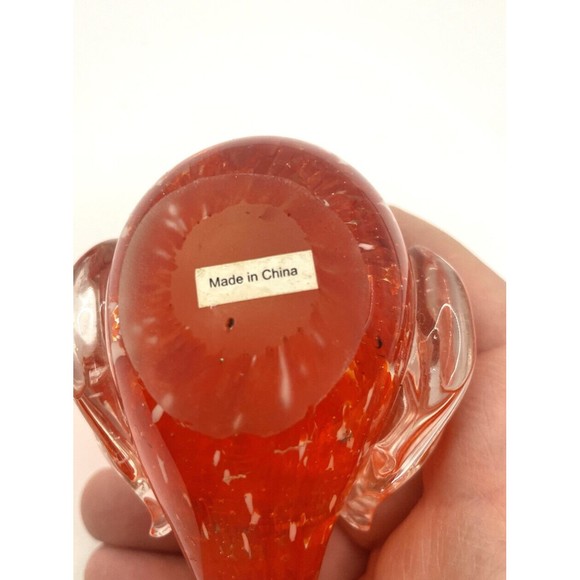 Red Cardinal Art Glass Paperweight No Chips - Picture 4 of 4